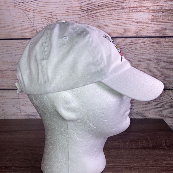 Vintage Mens White & Black Adjustable Hat Bumper to Bumper Motorsports - Picture 3 of 9